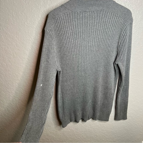 Express Men Half Zip Collared Ribbed Sweater - Picture 5 of 7